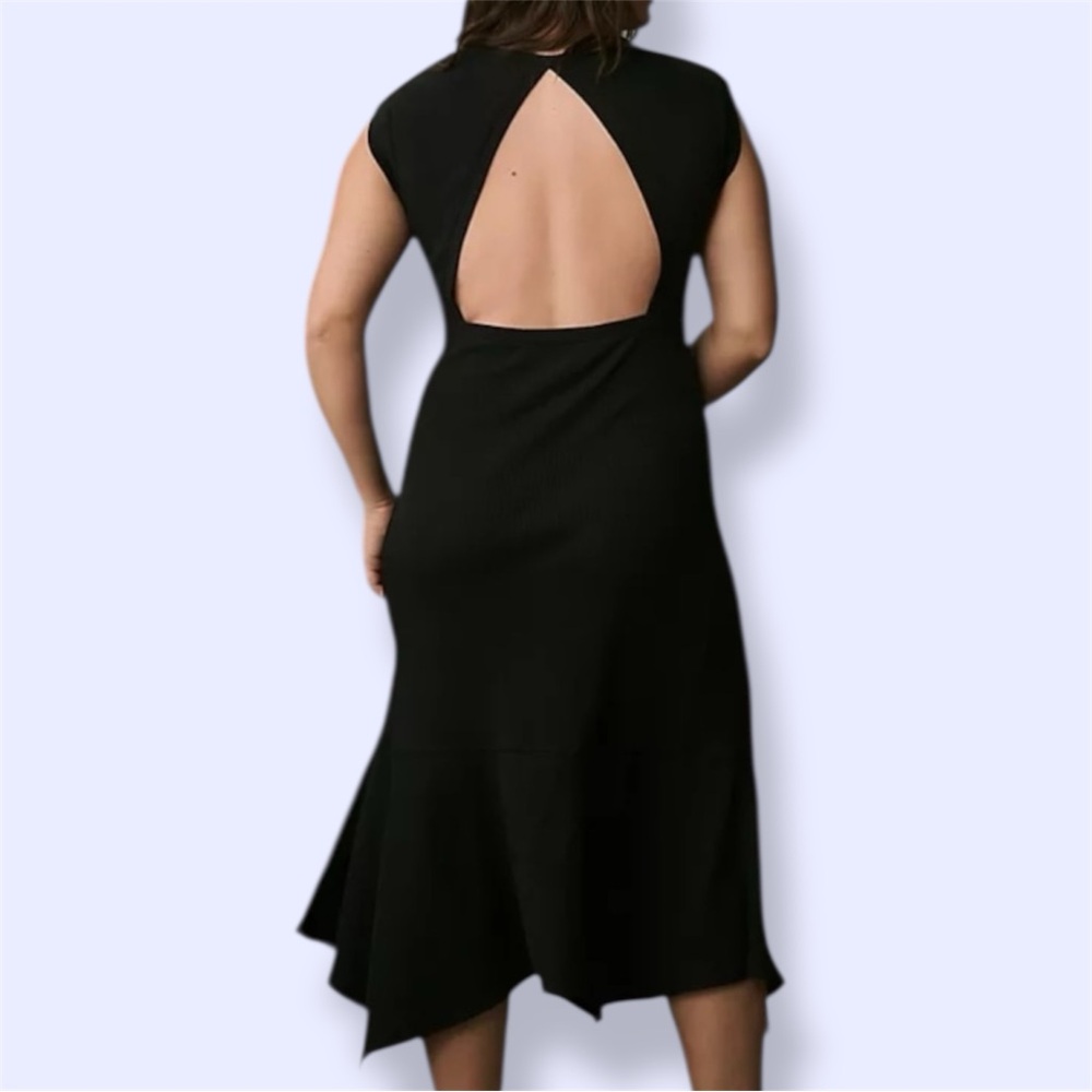 Daily Practice by Anthropologie Highline Short-Sleeve Maxi Dress with open back